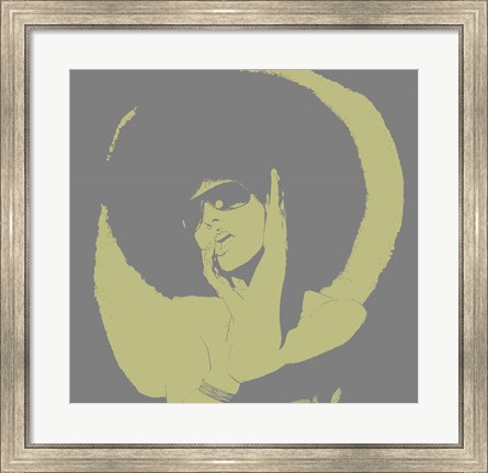 Framed Disco Green Print