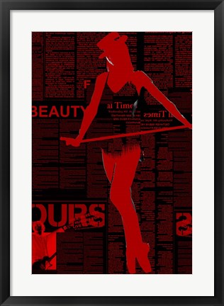 Framed Red Paper Dance Print