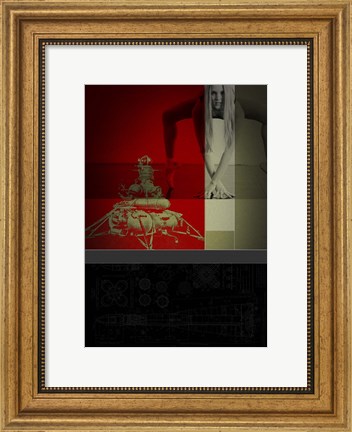 Framed Moon Lander Print