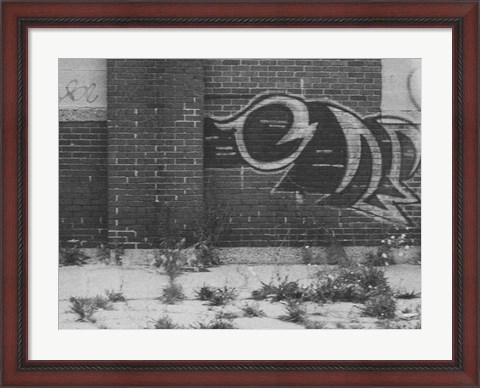 Framed Graffiti On The Wall Print