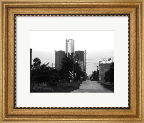 Framed Gm Headquarters Back Side Print