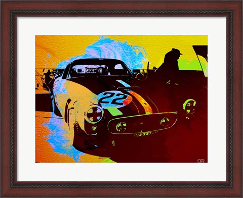 Framed Ferrari Watercolor 1 Print