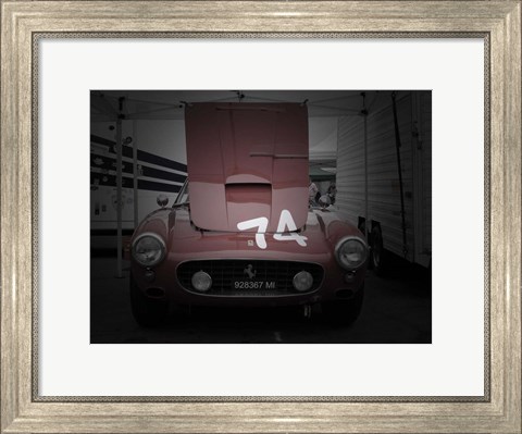 Framed Ferrari Front Open Hood Print