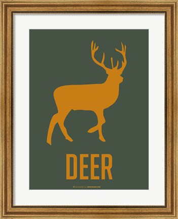 Framed Deer Yellow Print