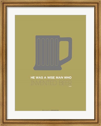 Framed Grey Beer Mug Print