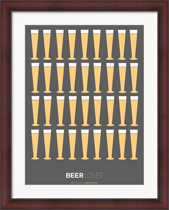 Framed Beer Glasses Print