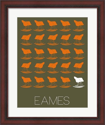 Framed Eames Rocking Chair 2 Print