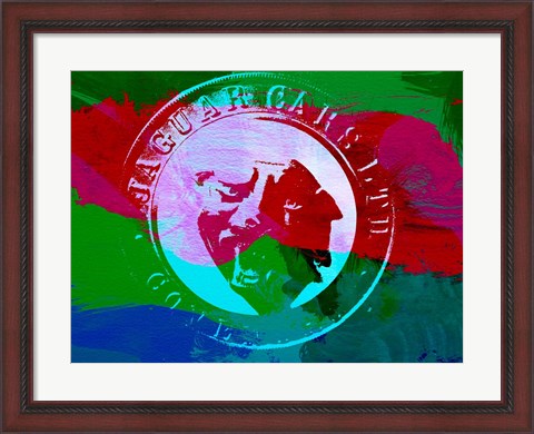 Framed Jaguar Badge Print