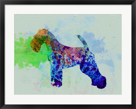 Framed Welsh Terrier Watercolor Print