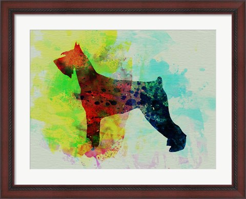 Framed Giant Schnauzer Watercolor Print