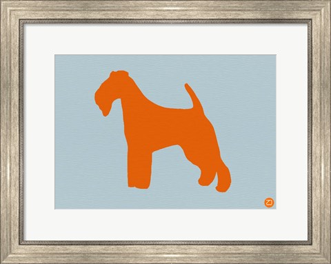 Framed Fox Terrier Orange Print