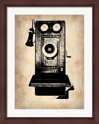 Framed Vintage Phone 1 Print