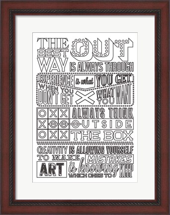 Framed Creativity Set White Print