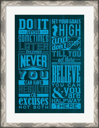 Framed Motivation Set Blue Print