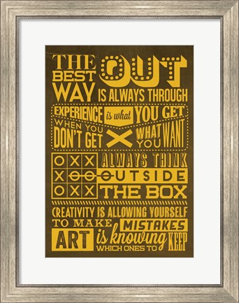 Framed Creative Set Yellow Print