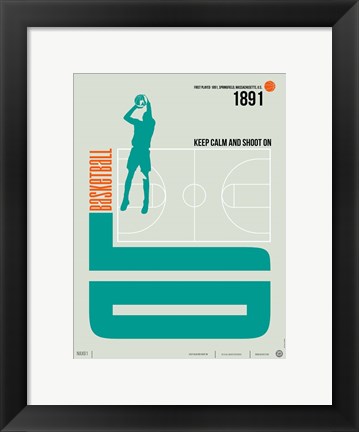 Framed Basketball Print