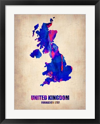 Framed UK Watercolor Print