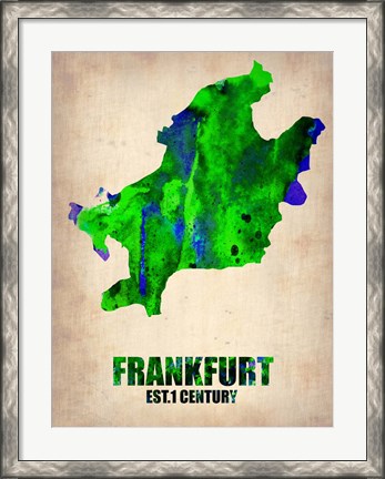 Framed Frankfurt Watercolor Print