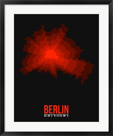 Framed Berlin Radiant Map 2 Print