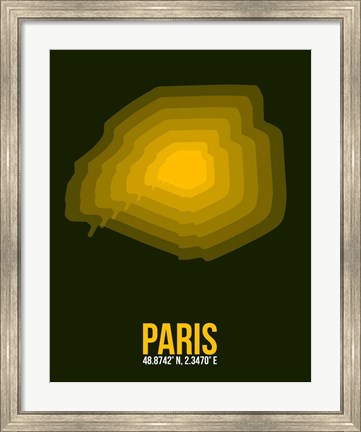 Framed Paris Radiant Map 2 Print