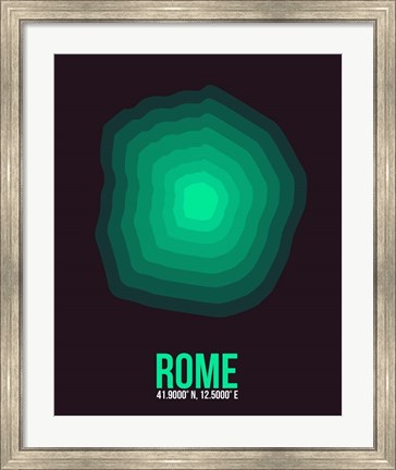 Framed Rome Radiant Map 3 Print