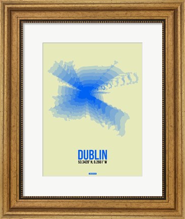 Framed Dublin Radiant Map 1 Print