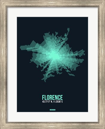 Framed Florence Radiant Map 2 Print