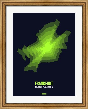 Framed Frankfurt Radiant Map 2 Print