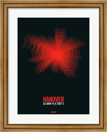 Framed Hanover Radiant Map 4 Print