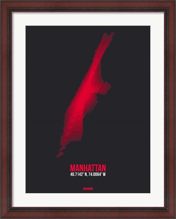 Framed Manhattan Radiant Map 3 Print