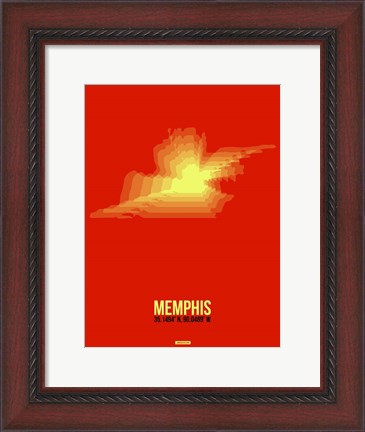 Framed Memphis Radiant Map 4 Print