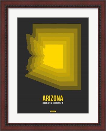 Framed Arizona Radiant Map 6B Print
