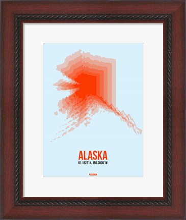 Framed Alaska Radiant Map 1 Print