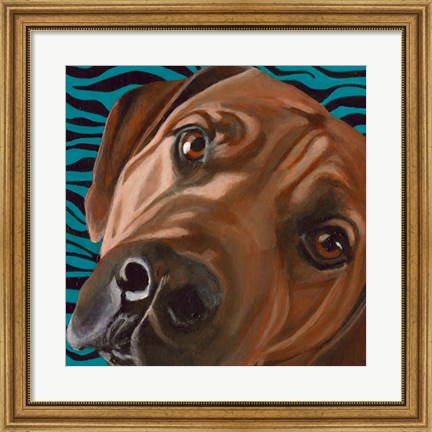 Framed Dlynn&#39;s Dogs - Bunsen Print