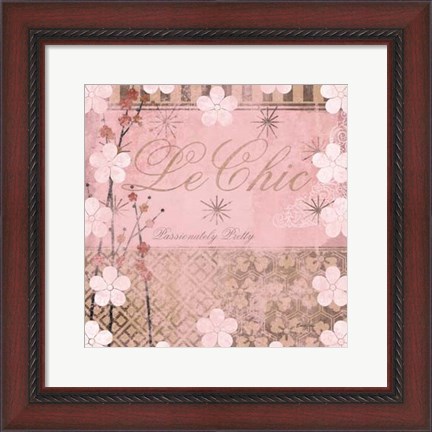 Framed Haute in Pink I Print