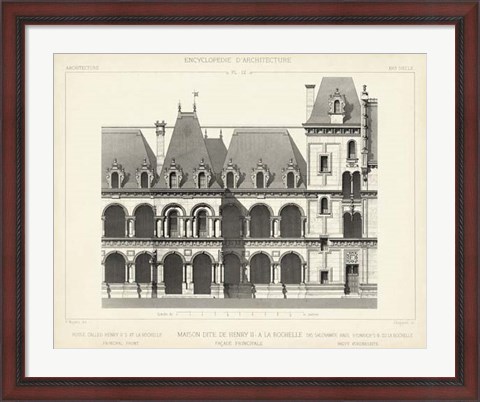 Framed French Facade I Print