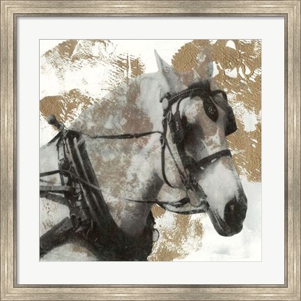 Framed Driving Horses II Print