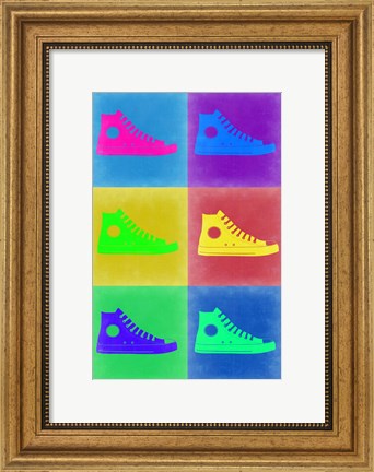 Framed Shoe Pop Art 2 Print