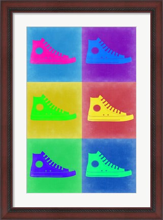 Framed Shoe Pop Art 2 Print