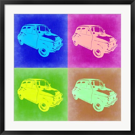 Framed Fiat 500 Pop Art 2 Print