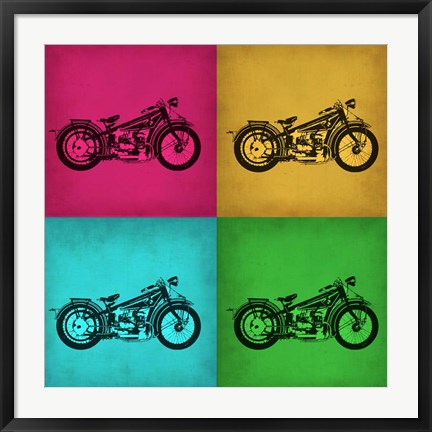 Framed Vintage Bike Pop Art 1 Print