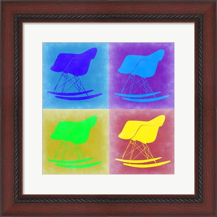 Framed Eames Rocking Chair Pop Art 1 Print