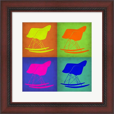 Framed Eames Rocking Chair Pop Art 3 Print