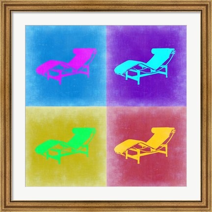 Framed Lounge Chair Pop Art 2 Print