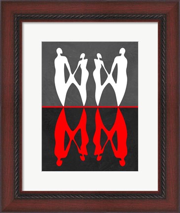 Framed Red and White Dance 2 Print