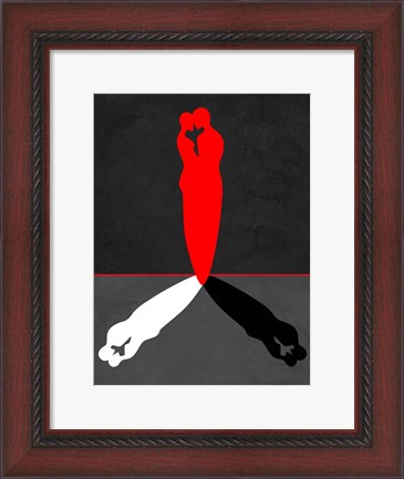 Framed Red Kiss Shadow Print