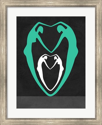 Framed Green heart Print