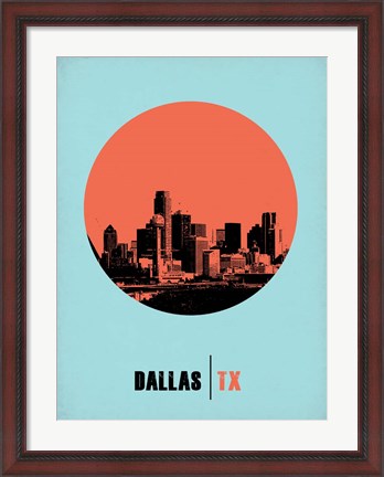 Framed Dallas Circle 1 Print