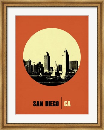 Framed San Diego Circle 2 Print