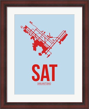 Framed SAT San Antonio Airport 2 Print